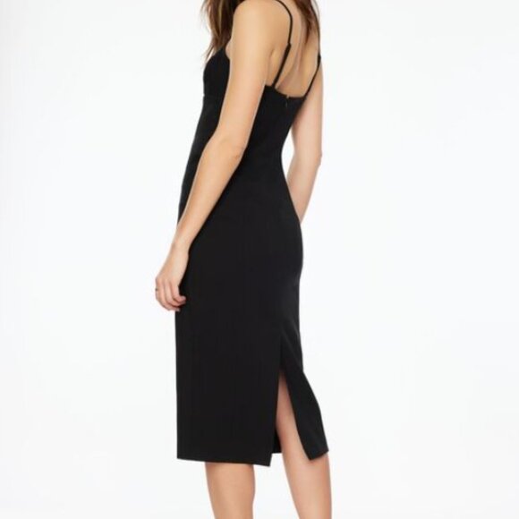Dynamite Black Sweetheart Cut-out Midi Dress In Size Small NWT - Picture 6 of 15